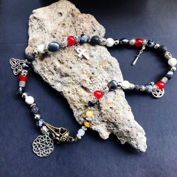 Morrigan Prayer Bead ‘The Raven Goddess “