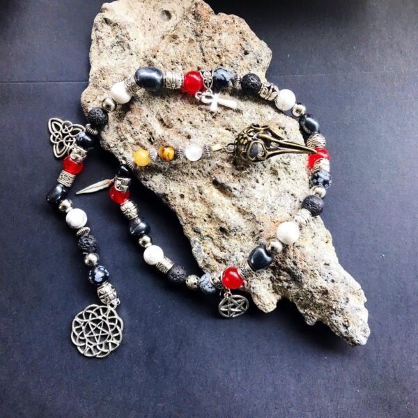 Morrigan Prayer Bead ‘The Raven Goddess “